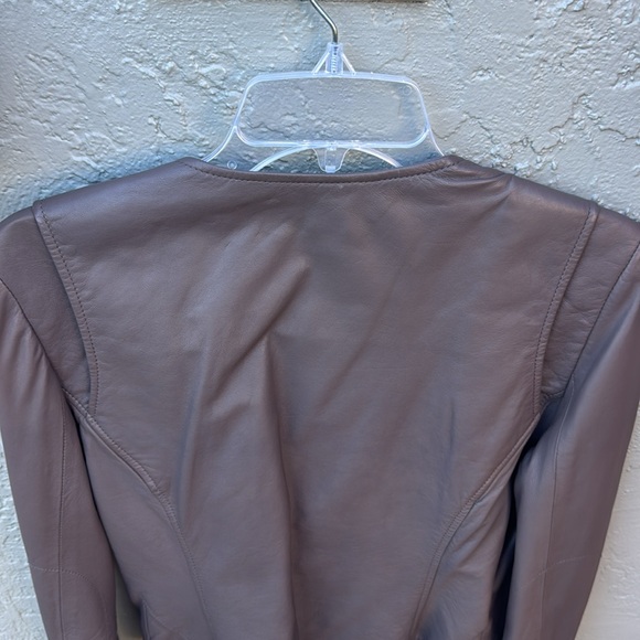 Joie Women’s Taupe Leather Jacket size Large - Picture 7 of 9